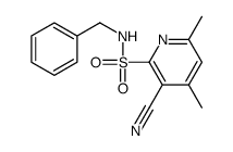 N-benzyl-3-cyano-4,6-dimethylpyridine-2-sulfonamide Structure