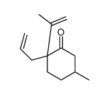 5-methyl-2-prop-1-en-2-yl-2-prop-2-enylcyclohexan-1-one结构式