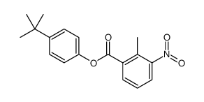 Benzoic acid, 2-methyl-3-nitro-, 4-(1,1-dimethylethyl)phenyl ester结构式