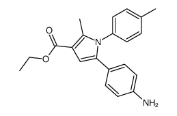 5-(4-Amino-phenyl)-2-methyl-1-p-tolyl-1H-pyrrole-3-carboxylic acid ethyl ester结构式