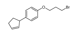 1-(3-bromopropoxy)-4-cyclopent-2-en-1-ylbenzene结构式