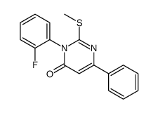 3-(2-fluorophenyl)-2-methylsulfanyl-6-phenylpyrimidin-4-one结构式