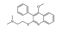 2-(4-methoxy-3-phenylquinolin-2-yl)sulfanyl-N,N-dimethylethanamine Structure
