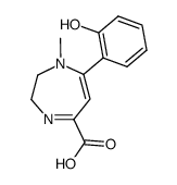 N-methyl-7-(o-hydroxyphenyl)-2,3-dihydro-1,4-diazepine-5-carboxylic acid结构式