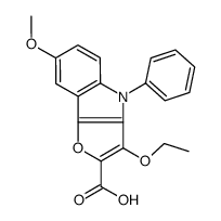 3-ethoxy-7-methoxy-4-phenylfuro[3,2-b]indole-2-carboxylic acid结构式