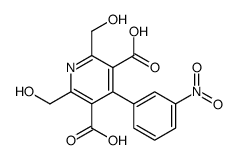 2,6-bis(hydroxymethyl)-4-(3-nitrophenyl)pyridine-3,5-dicarboxylic acid结构式