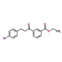 Ethyl 3-[3-(4-bromophenyl)propanoyl]benzoate结构式