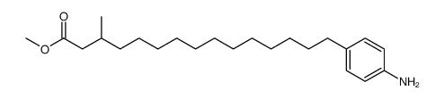 Methyl 15-(p-Aminophenyl)-3(R,S)-methyl-pentadecanoate结构式