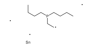 dibutyl(2-trimethylstannylethyl)phosphane结构式