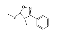 (4R,5S)-4-methyl-5-methylsulfanyl-3-phenyl-4,5-dihydro-1,2-oxazole结构式