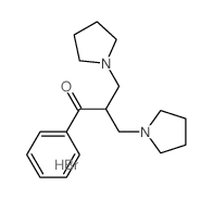 1-Propanone, 1-phenyl-3-(1-pyrrolidinyl)- 2-(1-pyrrolidinylmethyl)-, dihydrobromide structure