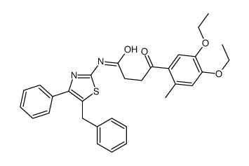 N-(5-Benzyl-4-phenyl-1,3-thiazol-2-yl)-4-(4,5-diethoxy-2-methylph enyl)-4-oxobutanamide Structure