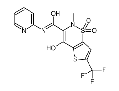 4-hydroxy-2-methyl-1,1-dioxo-N-pyridin-2-yl-6-(trifluoromethyl)thieno[2,3-e]thiazine-3-carboxamide结构式