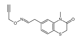 4-methyl-6-[(2E)-2-prop-2-ynoxyiminoethyl]-1,4-benzothiazin-3-one Structure