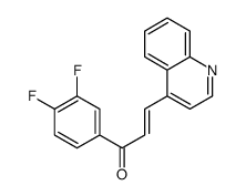 1-(3,4-difluorophenyl)-3-quinolin-4-ylprop-2-en-1-one结构式