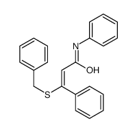 3-benzylsulfanyl-N,3-diphenylprop-2-enamide Structure