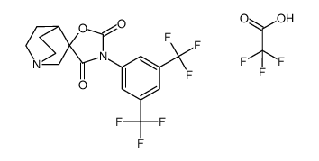3'-(3,5-bis(trifluoromethyl)phenyl)-quinuclidine-3-spiro-5'-oxazolidine-2',4'-dione trifluoroacetate salt结构式