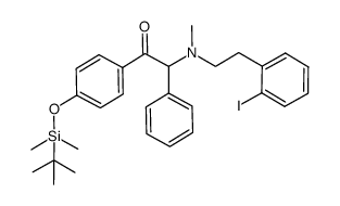 4-t-butyldimethylsilyloxy-N-[2-(2-iodophenyl)ethyl]-N-methyl-α-phenylphenacylamine Structure