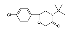 (6S)-4-tert-butyl-6-(4-chlorophenyl)morpholin-3-one结构式