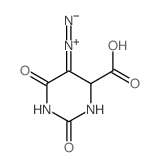 4-Pyrimidinecarboxylicacid, 5-diazohexahydro-2,6-dioxo- Structure