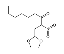1-(1,3-dioxolan-2-yl)-2-nitrononan-3-one结构式