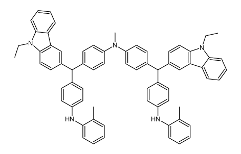 4-[(9-ethyl-9H-carbazol-3-yl)[4-(tolylamino)phenyl]methyl]-N-[4-[(9-ethyl-9H-carbazol-3-yl)[4-(tolylamino)phenyl]methyl]phenyl]-N-methylaniline structure
