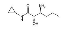 Hexanamide, 3-amino-N-cyclopropyl-2-hydroxy-, (2S,3S) Structure