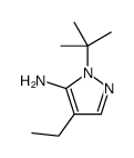 5-氨基-1-叔丁基-4-乙基-吡唑结构式