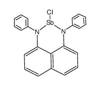 chloro(N,N'-diphenyl-1,8-diamidonaphthalene)stibine Structure