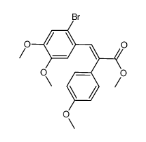 (E)-methyl 3-(2-bromo-4,5-dimethoxyphenyl)-2-(4-methoxyphenyl)acrylate结构式