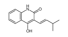 (E)-4-hydroxy-3-(3-methylbut-1-en-1-yl)quinolin-2(1H)-one Structure