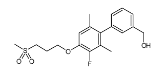 {3'-fluoro-2',6'-dimethyl-4'-[3-(methylsulfonyl)propoxy]biphenyl-3-yl}methanol结构式