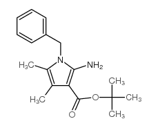 2-氨基-1-苄基-4,5-二甲基-1H-吡咯-3-羧酸叔丁酯结构式