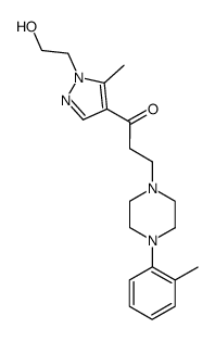 1-[1-(2-hydroxy-ethyl)-5-methyl-1H-pyrazol-4-yl]-3-(4-o-tolyl-piperazin-1-yl)-propan-1-one结构式