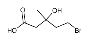 5-bromo-3-hydroxy-3-methylpentanoic acid Structure