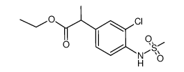 ethyl 2-[3-chloro-4-(methylsulfonylamino)phenyl]propionate结构式