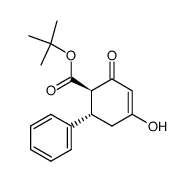 (1R,6S)-4-Hydroxy-2-oxo-6-phenyl-cyclohex-3-enecarboxylic acid tert-butyl ester结构式