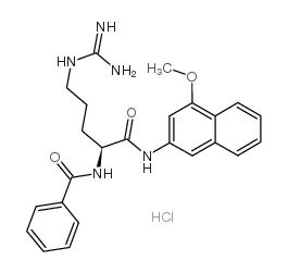 N-[(1S)-4-[(氨基亚胺甲基)氨基]-1-[[(4-甲氧基-2-萘基)氨基]羰基]丁基]-苯甲酰胺单盐酸盐图片