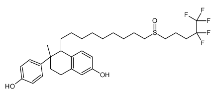 (5S,6S)-6-(4-hydroxyphenyl)-6-methyl-5-[9-(4,4,5,5,5-pentafluoropentyl sulfinyl)nonyl]tetralin-2-ol结构式