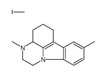 1H-Pyrazino(3,2,1-jk)carbazole, 2,3,3a,4,5,6-hexahydro-3,8-dimethyl-, methyliodide Structure