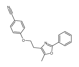 4-[2-(5-methyl-2-phenyl-4-oxazolyl)ethoxy]benzonitrile Structure