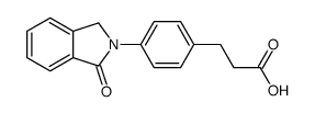 3-[4-(3-oxo-1H-isoindol-2-yl)phenyl]propanoic acid结构式