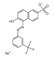 Sodium; 6-hydroxy-5-(3-trifluoromethyl-phenylazo)-naphthalene-2-sulfonate Structure
