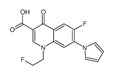 6-fluoro-1-(2-fluoroethyl)-4-oxo-7-pyrrol-1-ylquinoline-3-carboxylic acid Structure