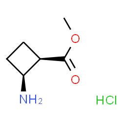 Methyl cis-2-aminocyclobutane-1-carboxylate hydrochloride结构式