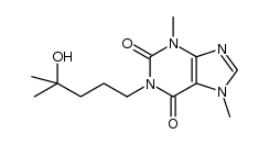 1-(4-Hydroxy-4-methylpentyl)-3,7-dimethyl-1H-purine-2,6(3H,7H)-dione Structure