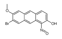 7-bromo-6-methoxy-1-nitrosoanthracen-2-ol结构式