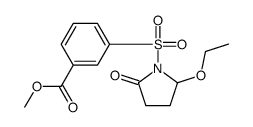 methyl 3-(2-ethoxy-5-oxopyrrolidin-1-yl)sulfonylbenzoate Structure