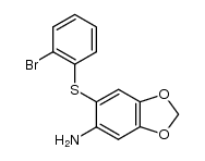 6-(2-bromo-phenylsulfanyl)-benzo[1,3]dioxol-5-ylamine结构式