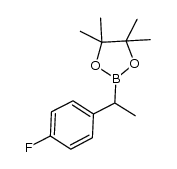 2-(1-(4-fluorophenyl)ethyl)-4,4,5,5-tetramethyl-1,3,2-dioxaborolane结构式